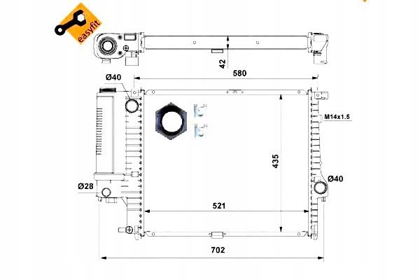 фото №2, Радіаторів bmw 5 e34 89-97 2,0-2,5 nrf