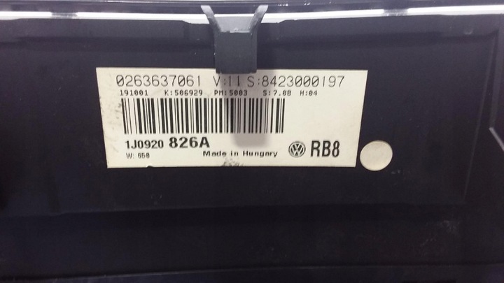 фото №6, Vw golf iv 1.6b спидометр приборы eu 1j0920826a