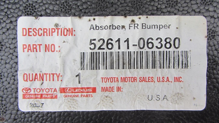 фото №6, Абсорбер бампера перед toyota camry 52611-06380