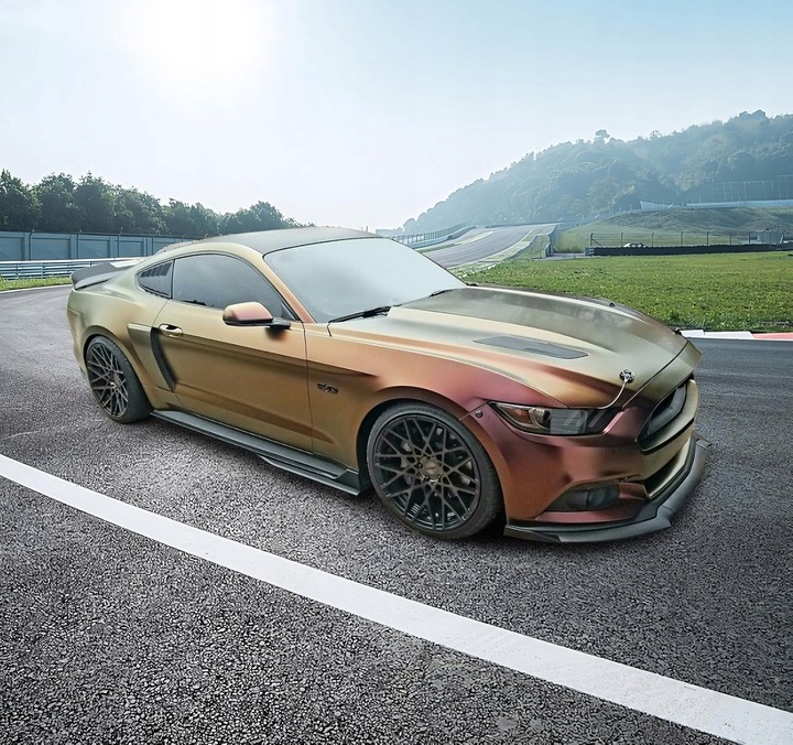 фото №7, Ford mustang 2015-2023 накладка накладки планки пороговые пороги стиль gt500