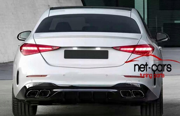 фото №15, Диффузор спойлер mercedes c w206 s206 20- c63 amg чёрный блеск наконечники c
