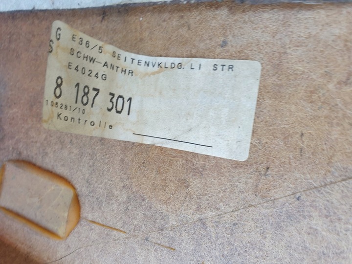 фото №3, Боковина левый зад обивка дверь bmw e36 compact 8187301