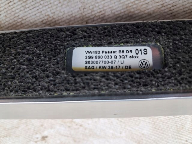 фото №8, Лівий рейлінг passat b8 універсал 2015-2024 3g9860033q хром