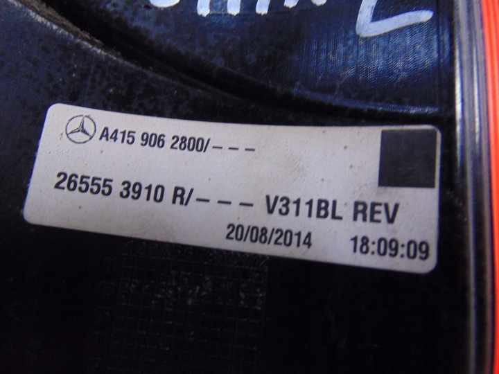 фото №11, Лампа ліва зад mercedes citan w415 a4159062800 європа