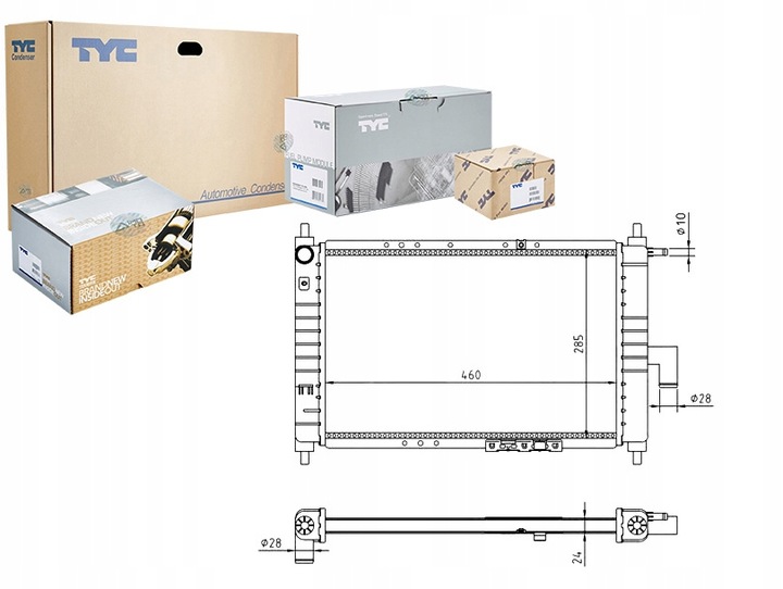 фото №1, Радиаторов двигателя tyc 96322941 p 510014n dwa2046