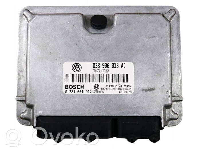 фото №1, Komputer/sterownik ecu 038906013aj vw polo iv 9n3 2005 программирование