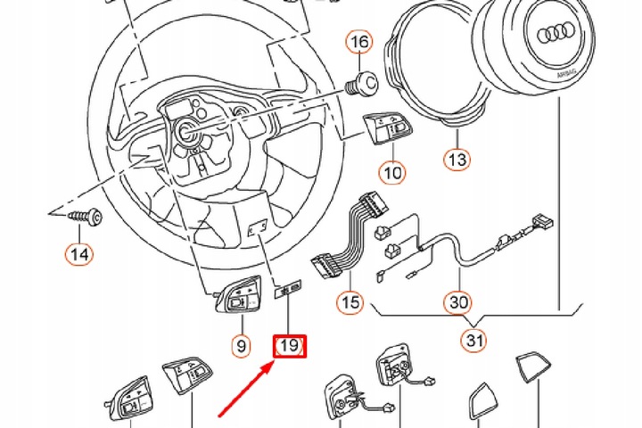 фото №8, Audi a5 sportback 8ta s5 kierownica-emblemat значок нова оригінальна 8t041