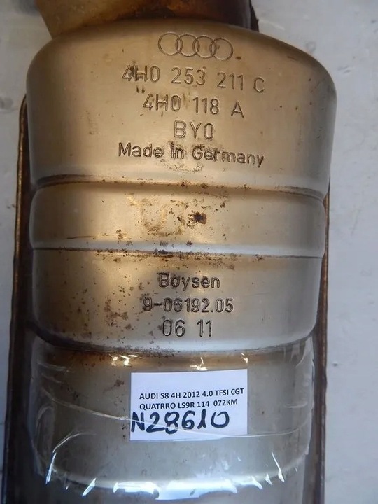 фото №3, Audi s8 a8 d4 глушитель труба выхлоп 4h0253211c