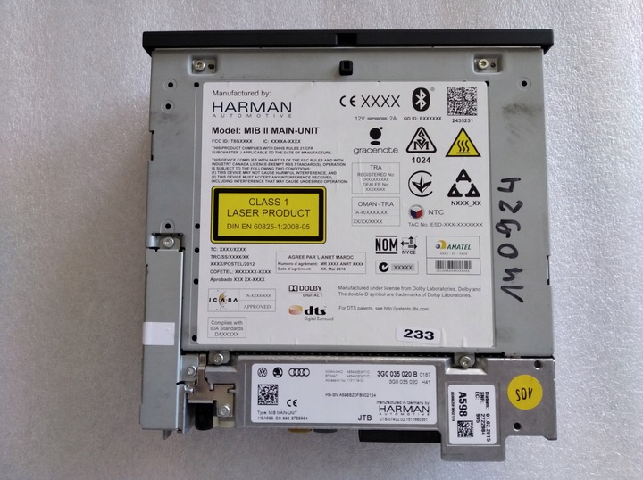 фото №11, 3g0035020b 5g0919606 модуль навігація екран радіо vw