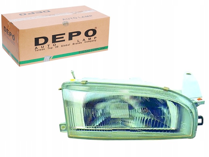 фото №1, Depo фара h4 механический цвет вкладыш: хромированная