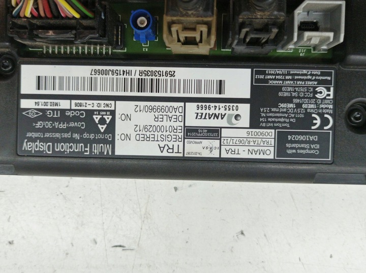 фото №4, Дисплей 259153035r renault kangoo ii 2008-