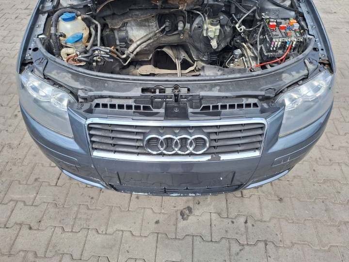 фото №10, Audi a3 8p 03- перед бампер крыло капот фара передняя панель радиатор lx7z