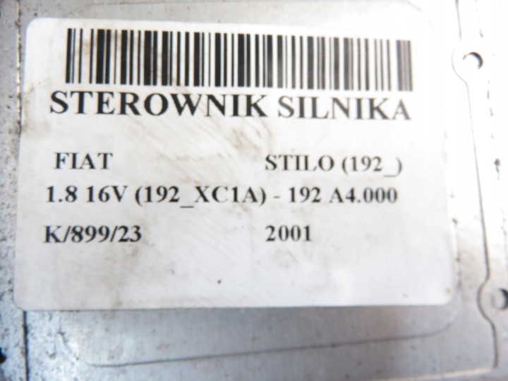 фото №10, Блок керування  fiat stilo 1.8 16v 46791885