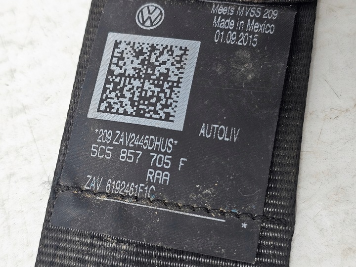 фото №8, Vw new beetle 16- pas безопасности левый правый перед 5c5857705f usa