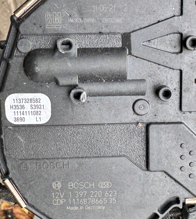 фото №7, Opel astra j 09-15r механізм двигунчик двірник перед
