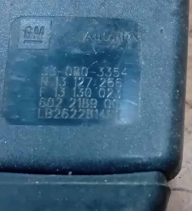 фото №1, Натягувач застібка ременя лівий перед opel zafira b astra h signum 13127266