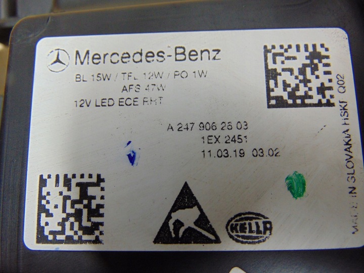 фото №16, Лампа права перед mercedes w247 повний led європа