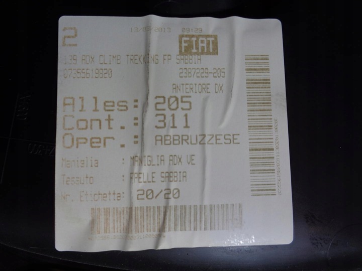 фото №12, Боковина оббивка двері fiat panda 3 iii 2012- праві переднє