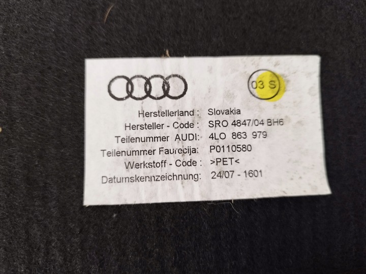 фото №15, Audi q7 4l 07r шумоизоляция двери левые перед 4l0863979