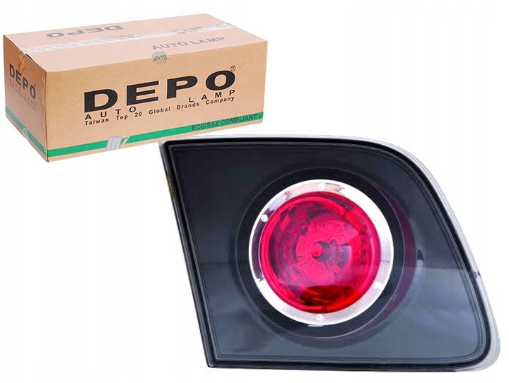 фото №1, Лампа запчасть внутренняя цвет стекло чёрный mazda