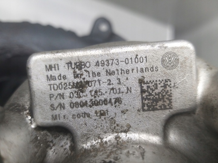 фото №13, Турбонагнітач turbo 1.4 tsi cax touran golf passat altea leon 03c145701n