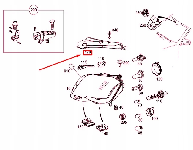 фото №10, Mercedes-benz glk x204 защита фара правого a2048261024 oem