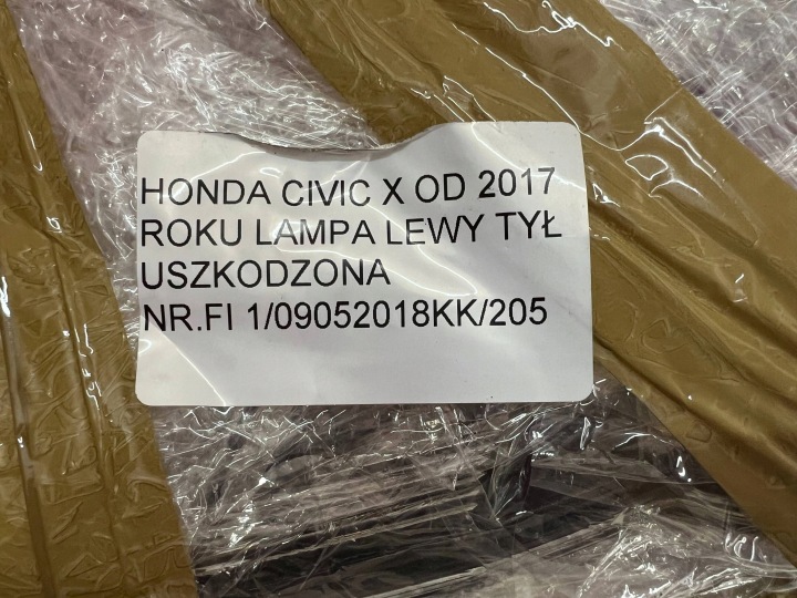 фото №14, Honda civic x 2017- фара левая задняя левое зад
