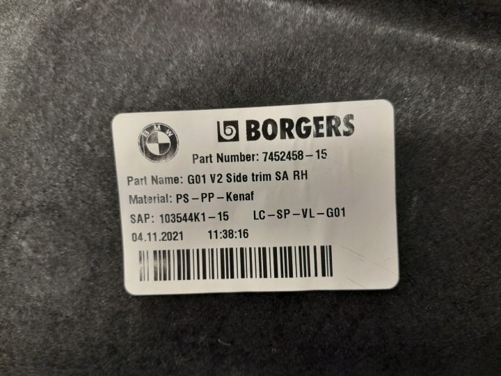 фото №7, Bmw x3 g01 lci карта багажника права 7452458