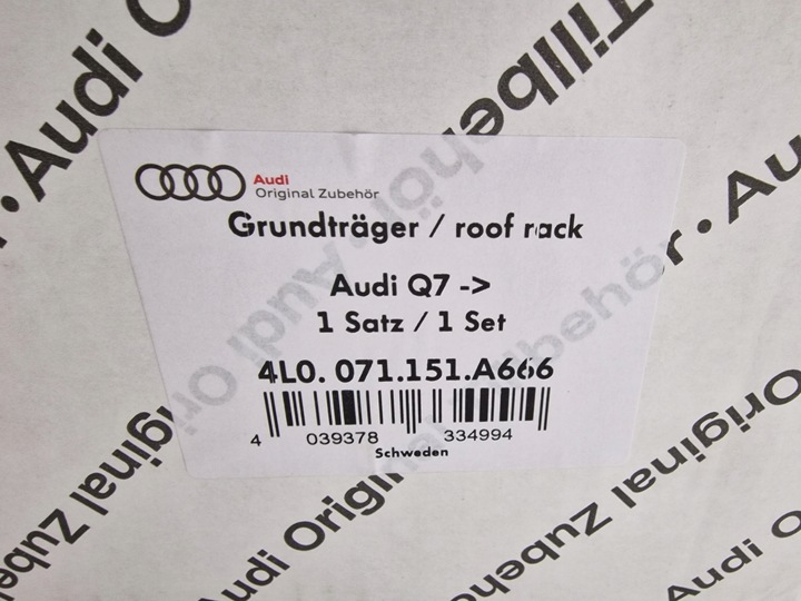 фото №6, Audi q7 06-15 рейлинги крышные 4l0071151a 666