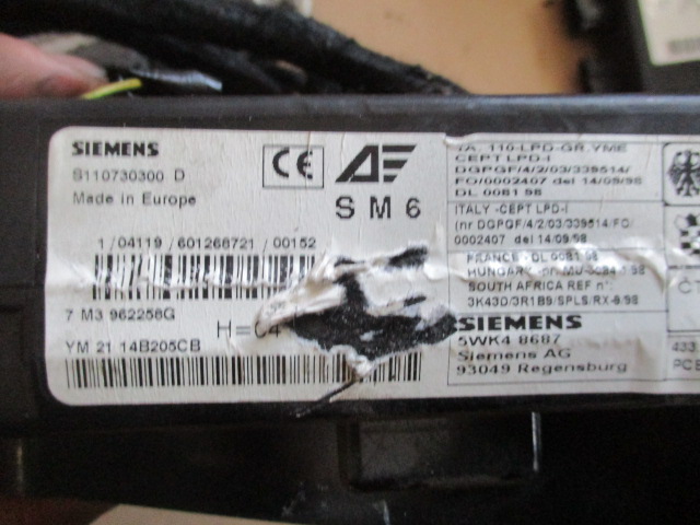 фото №3, Набор стартовый vw sharan i 1.9 tdi fl 038906019j