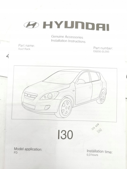 фото №9, Рейлінги дахові багажник даховий hyundai i30 2007- oem номер e8200-2l000
