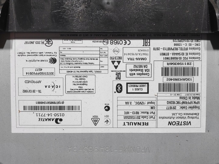 фото №7, Радіо оригінальні заводські радіопрогравач рестайлінг renault kadjar 281159356r