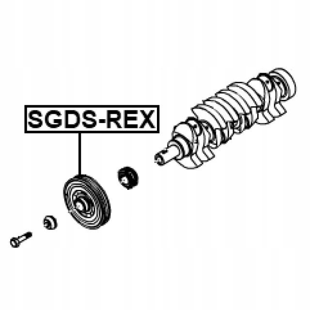 фото №4, Колесо ременное вала коленчатого febest sgds-rex