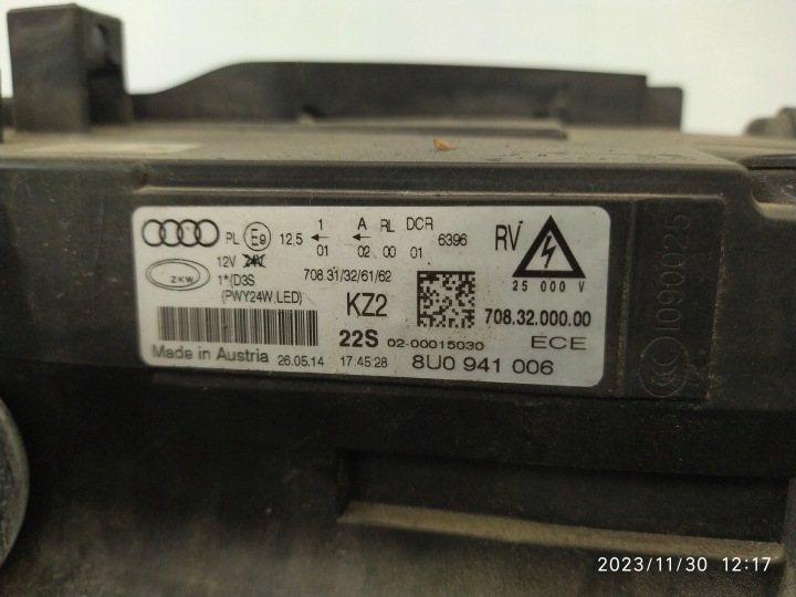 фото №12, Фара права перед audi q3 8u 8u0941006 ксенон