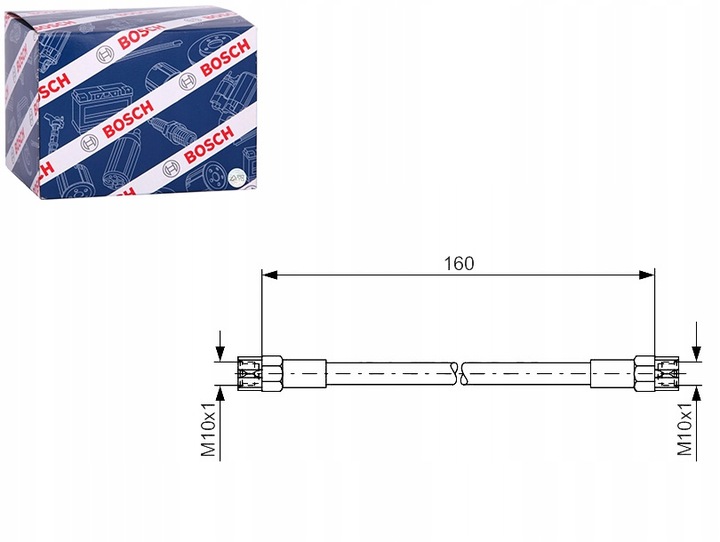 фото №1, Шланг тормозной гибкий зад l/p audi 80 b2 seat toledo i vw
