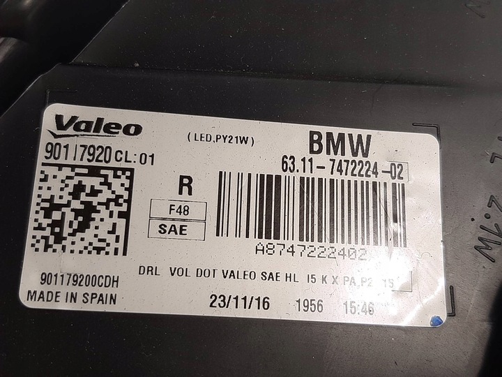 фото №7, Комплект лампа ліва права повний led bmw x1 f48 usa