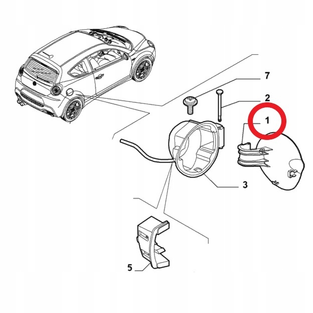 фото №1, Крышка заливка топлива alfa romeo mito