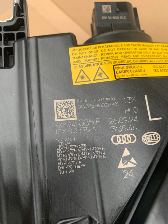 фото №8, Audi a7 s7 rs7 c8 4k8 лампа ліва передня лівий перед laser 4k8941085f