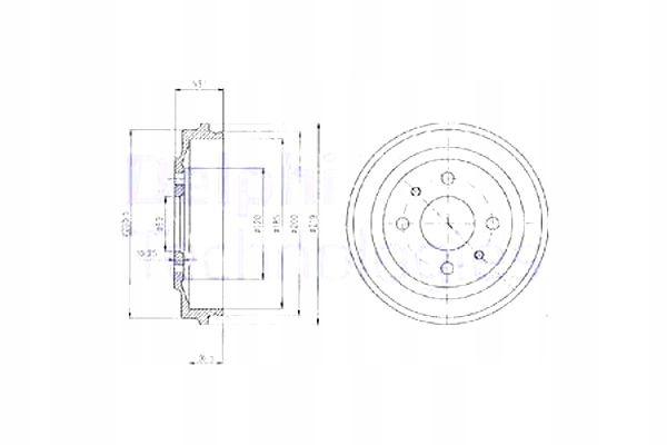 фото №2, Барабаны тормозные 2szt. зад fiat 126 127 cinquecento duna elba fiorino