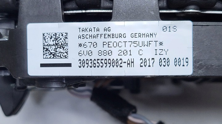 фото №12, Air bag повітряна подушка air bag skoda fabia iii 6v0880201c нова !!!