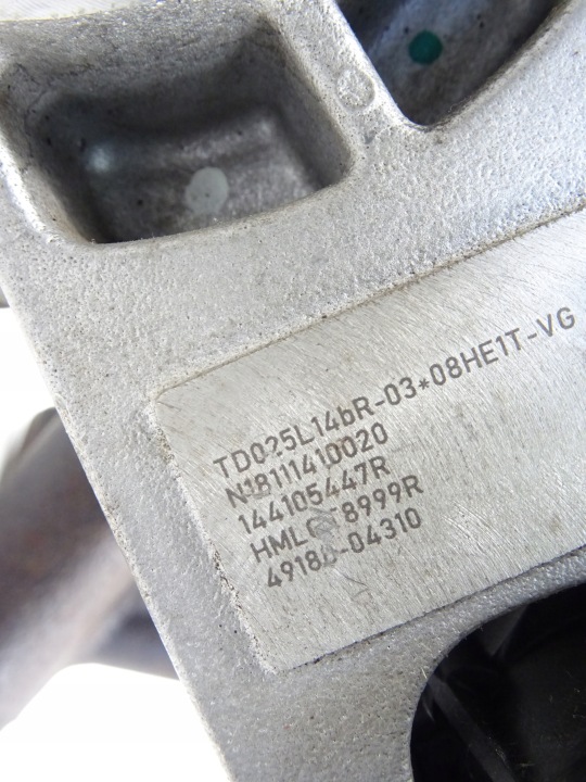 фото №12, 144105447r 49180-04310 турбина nissan qashqai j11 x-trail t32 1.7 dci