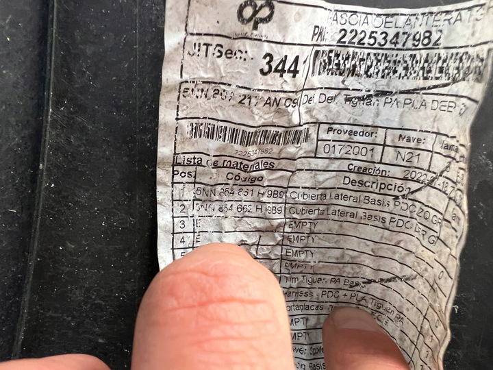 фото №10, Vw tiguan ii allspace 5nn рестайлинг бампер переднее перед pdc 21-24