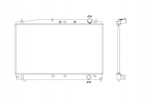 фото №2, Радіаторів двигуна води toyota avensis verso 2.0d 08.01-08.05 nrf