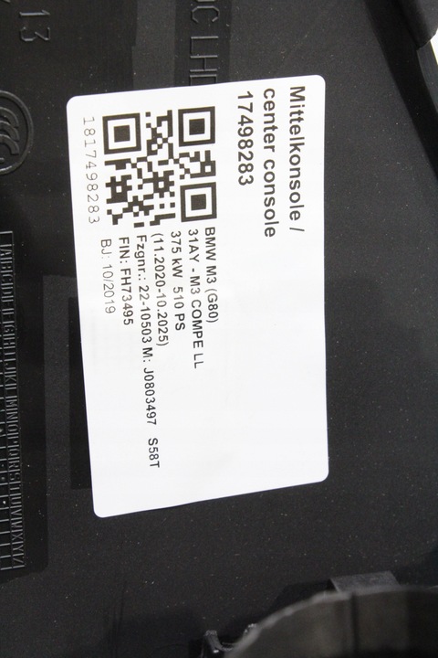 фото №7, Тунель середній підлокітник silverstone bmw g80 m4