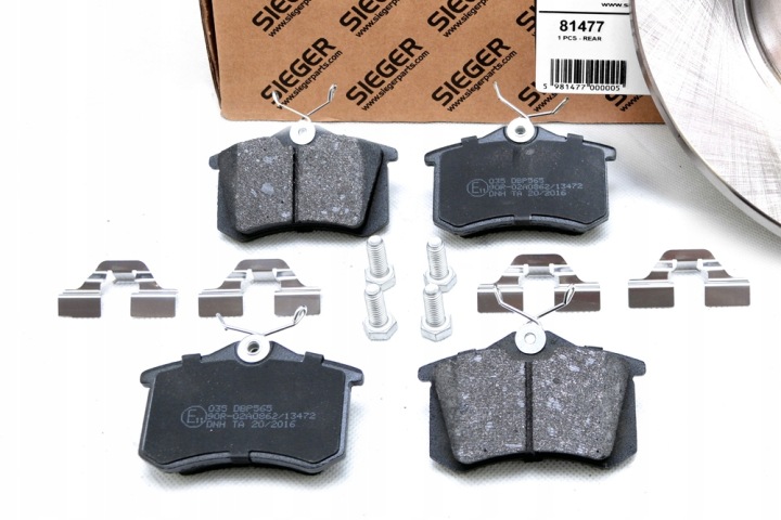 фото №9, Комплект тормозные диски 255mm + тормозные колодки зад seat leon 2005-2012r. [1p1]
