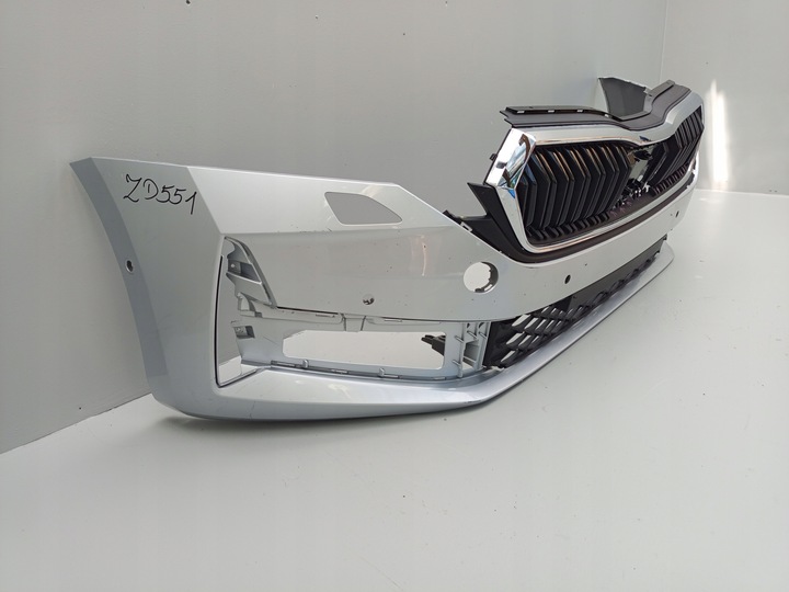 фото №3, Skoda octavia iv 4 5e3 рестайлинг 2020- бампер перед переднее решётка радиатора 5e3807221l =