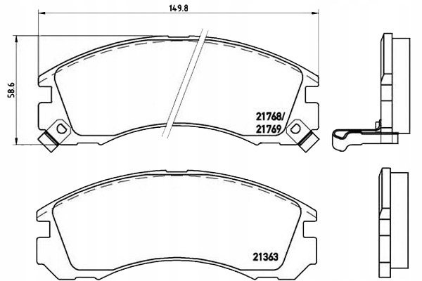 фото №1, Brembo тормозные колодки тормозные citroen c-crosser 2.2 hdi