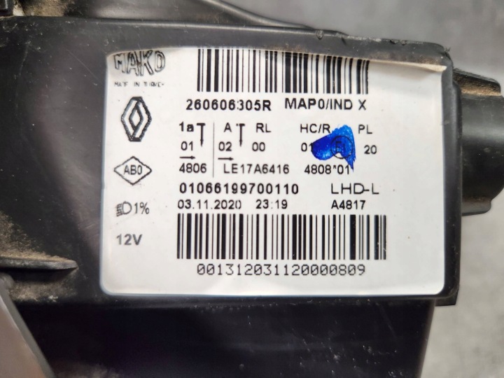 фото №12, Фара передня передня ліва - renault clio v повний led 260606305r чорна