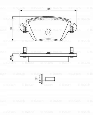 фото №16, Bosch 986 424 671 набор тормозные колодки тормозных