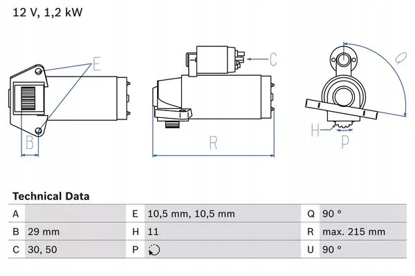 фото №2, Стартер 12v, 1,2kw ford c-max, focus c-max, f